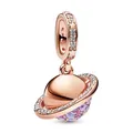 PANDORA Schmuck Charm-Anhänger Planet Saturn Roségoldfarben 782437C01