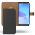 Tasche für Huawei Y6 (2018) Handytasche Schutzhülle Hülle Klappcase Etui Schwarz