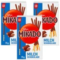 3x 75g LU Glico Mikado Milch Schokolade Sticks zum Dekrieren und genießen