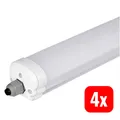 V-TAC LED-Feuchtraumleuchte LED-Röhre Neutralweiß Weiß 18W VT-6076 EEK E 4STÜCK