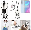 K-S-Trade Handyhülle für TCL 30+, 3in1 Handykette Handyband Handykordel Halsband Smartphone-Ring