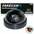 FAKECAM Attrappe Dummy Überwachungskamera Innen & Außen blinkende LED 360° Dome