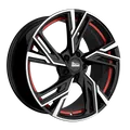 16 Zoll MAM RS5 5x120 ET35 Alufelgen BLACK FRONT POLISH RED INSIDE