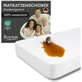 Matratzenschutzbezug Buymax, Wasserdicht Matratzenschoner mit Rundumbezug bis 60° Waschbar weiß 160 cm x 200 cm