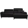 Carryhome Ecksofa, Graphit, Textil, 3-Sitzer, Füllung: Schaumstoff, Ottomane rechts, L-Form, 267x181 cm, Stoffauswahl, Liegefunktion, seitenverkehrt erhältlich, Rücken echt, Wohnzimmer, Sofas & Couches, Wohnlandschaften, Ecksofas