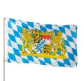 PHENO FLAGS Flagge Premium Bayern Flagge 90 x 150 cm Bayrische Fahne (Hissflagge für Fahnenmast), Inkl. 2 Messing Ösen