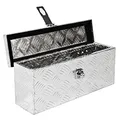Trucky Truckbox aus Aluminium, Modell D025, 59x24x18cm, Abschließbar, Robustes Riffelblech, Deichselbox Für Werkstatt, Auto, Hobby Alu Kiste Anhängerbox