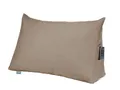 XDREAM Bettsitzkissen, Keilkissen für Bett und Sofa in Hellbraun | Formstabiles Rückenkissen und Lendenkissen mit praktischem Seitenfach | waschbarer Bezug | Öko-Tex Zertifiziert | 70 x 40 x 20cm