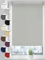 Sonello Verdunkelungsrollo Klemmfix ohne Bohren 100 x 100 Hellgrau Verdunklungsrollo Fensterrollo Rollo Seitenzugrollo Klemmrollo für Fenster & Tür