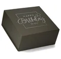 ideas in Boxes Geschenkbox Happy Birthday Geschenkkarton, Premium Magnetbox, Geschenkverpackung für Geburtstag mit Schriftzug