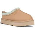 UGG K TAZZ Pantoffel Plateau Clog, Mule, Hausschuh mit modischer Zierborte beige 37 EU (5 US)
