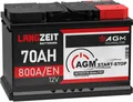 AGM Batterie 70Ah 12V Autobatterie Start Stop