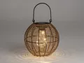 Dekorative Laterne rund mit Solar-Licht 19cm