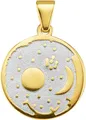 Firetti Kettenanhänger Schmuck Geschenk Gold 585 Halsschmuck Himmel Sonne Mond Sterne