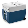 MOBICOOL MT48W elektrische Kühlbox 48L – 12V und 230V – Tragbarer Mini-Kühlschrank mit Rollen für Auto, Wohnmobil, LKW und Outdoor Reisen – Leistungsstarke Kühlung für unterwegs – Blau