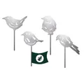 VERDOBA Vögel Gartendeko - Silberne Gartenstecker Vögel - Gartendeko Vogel Set mit Antikfinish - Edelstahl Blumenstecker - stabile Gartenstecker - Silberne Deko für Garten, Balkon & Terrasse