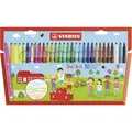 Filzstift STABILO Trio A-Z 30 verschiedene Farben Fasermaler Malstifte 30er Pack