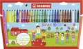 Fibre-Tip Pen with Triangular Grip Zone - STABILO Trio A-Z - Pack of 30 - Assort