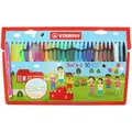 STABILO Trio A-Z Filz Spitze Faser Stifte IN Etui Of 30 Verschiedene Farben