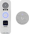 Ubiquiti G4. Produktfarbe: Weiß, Volumen (dB): 80 dB, Beste Verwendung: Haus. Megapixel (ca.): 5 MP, Auflösung zweite Kamera: 8 MP, Maximale Video-Auflösung: 1600 x 1200 Pixel. Übertragungstechnik: Kabelgebunden, Ethernet Schnittstellen Typ: Gigabit Ethernet. Energiequelle: PoE, Leistung: 7 W, DC input Spannung: 37 - 57 V. Breite: 51,7 mm, Tiefe: 28,7 mm, Höhe: 160,6 mm (UVC-G4 DOORBELL PRO POE KIT-WHITE)