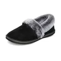 Skechers Damen Cozy Campfire - Team Toasty Flache Hausschuhe, Schwarz Black Microfiber Suede Faux Fur Line Blk, 40 EU