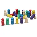 WISSNER 24 Spielfiguren Set XXL 6 Farben RE-Wood PEFC Lernspiele Brettspiele