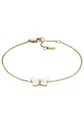 Fossil Schmuck Geschenk Edelstahl Armschmuck JEWELRY Schmetterling, mit Zirkonia (synth) - mit Perlmutt