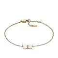 Fossil Armband für Frauen Radiant Wings, Weißes Perlmutt Schmetterlingskettenarmband, Länge: 169mm+32mm, Breite: 13.2mm, Höhe: 10mm, JF04425710