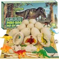 Dino Ausgrabungsset 12 Eier Lernkarten Spielteppich 60x4