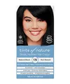 Tints of Nature 1N Natural Black Permanent Hair Dye, Natürliches Schwarz Permanente Haarfarbe, pflegt das Haar und deckt Grau ab, ammoniakfrei, 130ml