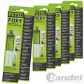 4x 98425 PETEC POXY 24ML 2K 2 KOMPONENTEN-KLEBSTOFF KLEBER TRANSPARENT UNIVERSAL