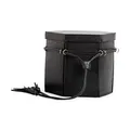 muud Evita XL exklusive Lederbox aus echtem Leder von Hand gefertigt Black