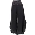Guru-Shop Relaxhose Bequeme Sommerhose in natürlichem Look,.. alternative Bekleidung schwarz S