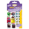 Günthart BackDecor | 40 bunte Zucker Kulleraugen | farbige Kuller Augen Zuckerdekor | Variantenreich einsetzbar | gelb | blau | 1er Pack (1 x 19 g)