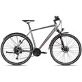 Axess Crossrad VERIS STREET, 27 Gang Shimano RD-Alivio M3100-9 Schaltwerk, Kettenschaltung, Herrenrad 28 Zoll 27-Gang schwarz/grau schwarz 46 cm