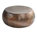 LebensWohnArt Couchtisch Stylischer Couchtisch MARTELLO No.2 Aluminium ca.80cm kupfer-used