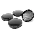 4x Nabendeckel Schwarz 56mm ABS Nabenkappen Felgendeckel Universal Kappen Deckel