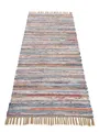 Teppich CARPETFINE "Kelim Chindi, Wendeteppich", grau (taupe), B:75cm H:6mm L:240cm
