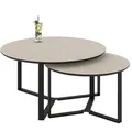 2er-Set Couchtisch - cashmere-schwarz