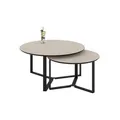 Couchtisch MASSA CT, 2er Set, Farbe cashmere / schwarz