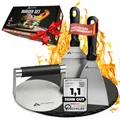 BERGVIBES Burger Smasher 3tlg.,Smash Burgerpresse. aus Edelstahl,Grillspachtel Set,Smash Burger Set,Plancha Spachtel Set, Smasher,Smashed Burger Presse,