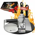 Burger Smasher 3tlg.,Smash Burgerpresse. aus Edelstahl,Grillspachtel Set,Smas...