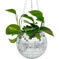 Discokugel Blumentopf mit Kette zum Aufhängen