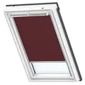 VELUX Verdunkelungsrollo Uni Dunkelbraun 4559, UK04, Aluminiumschiene,GEL,Solar,VELUX