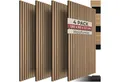 tectake Wandpaneel Akustikelement aus MDF mit Holzlamellen, BxL: 60x120 cm, (Akustikpaneele Sonic Wall, 4-tlg., in Eiche) schallabsorbierend im Scandi-Style