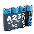 ABSINA 4x Batterie A23 Alkaline Batterien 23A 12V mit langer Haltbarkeit