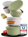 Pizzaballenbox mit Deckel – 4er Set – atmungsaktive Teigbox für perfekten Piz...
