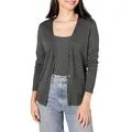 Cardigan Damen V-Ausschnitt Übergröße Dunkelgrau Meliert Amazon Essentials M
