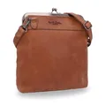 Gusti Leder Handtasche Damen Mittelgroß Echtleder – Vintage Umhängetasche Leder Braun Kratzfest Verstellbarer Riemen Alltag Reise Stadt Ausgefallene Handtaschen