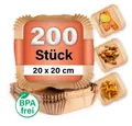 GOURMETmaxx Backpapier Backpapier mit Antihaftbesachichtung, Airfryer Heißluftfritteuse Einwegschalen Baking Paper 200 Stück